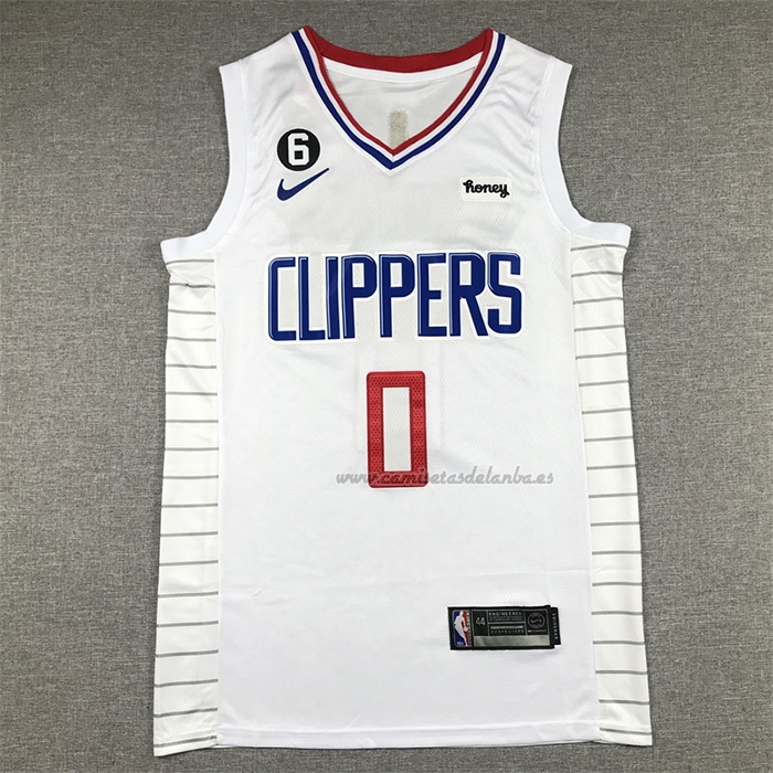 Camiseta Los Angeles Clippers Russell Westbrook NO 0 Association 2022-23 Blanco